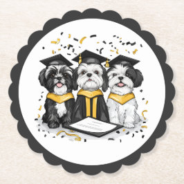 Posavasos De Papel Graduación Shih Tzu Dogs