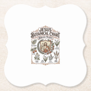 Posavasos De Papel Gráfico Botánico Jesús Plantas Bíblicas Jesús Bota