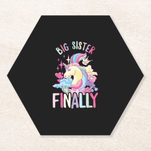 Posavasos De Papel Gran Hermana Finalmente Hermano Unicornio Recién N