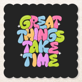 Posavasos De Papel Grandes Cosas Que Llevan Tiempo En Camiseta