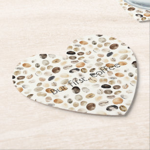 Posavasos De Papel Granos de Café con Crema
