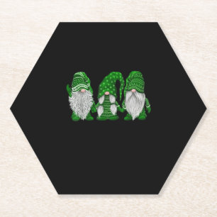 Posavasos De Papel Green Sweater Gnome St. Patrick's Day Irish Gnome
