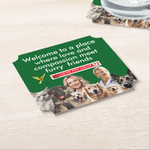Posavasos De Papel Green Vet Clinic Dogs Pet Shop antistress animals