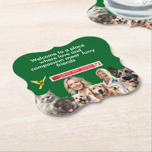 Posavasos De Papel Green Veterinary Clinic Dogs Pet Shops antistress