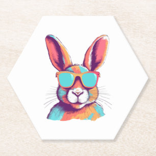 Posavasos De Papel Greg el conejo con gafas