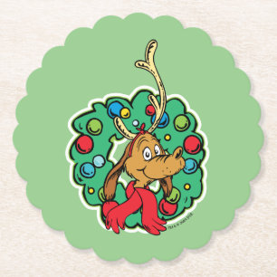 Posavasos De Papel Grinch Corona de Navidad de Max
