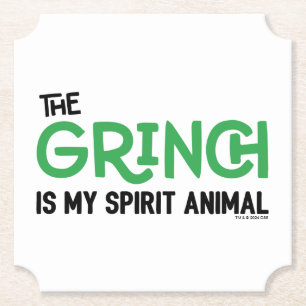 Posavasos De Papel Grinch es mi Animal Espiritual Cita