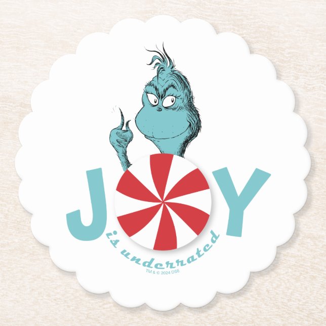 Posavasos De Papel Grinch | La alegría está subestimada (Anverso)