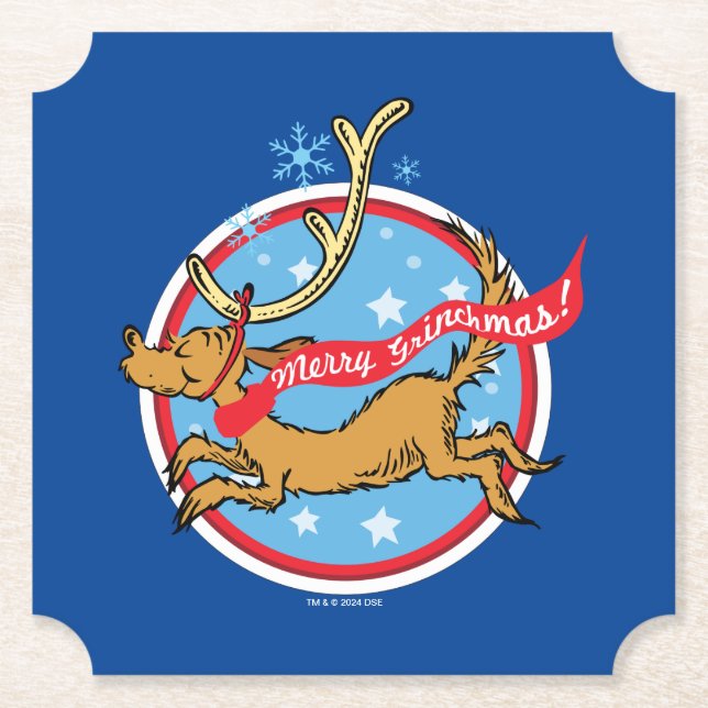 Posavasos De Papel Grinch | Máx. Merry Grinchmas! (Anverso)