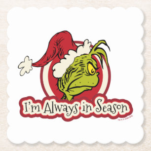 Posavasos De Papel Grinch Siempre estoy en temporada