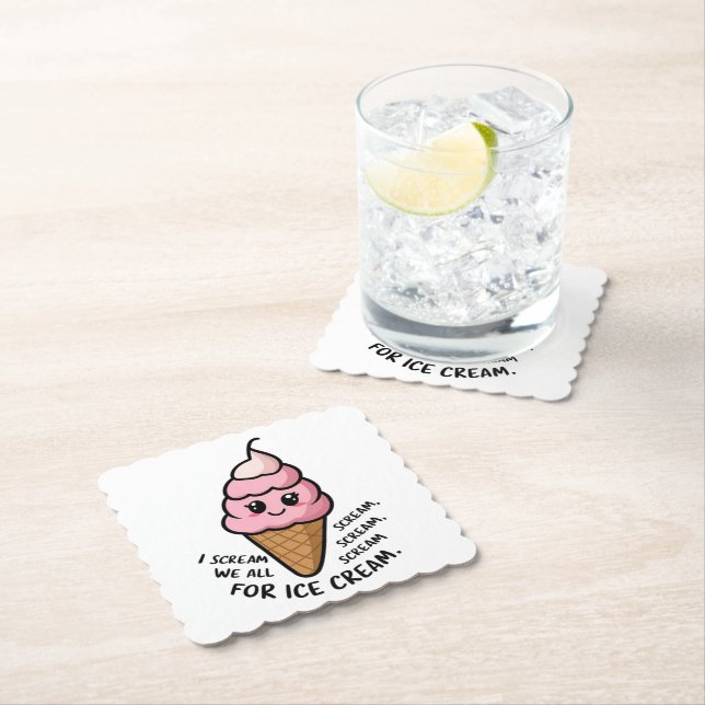 Posavasos De Papel Grito Por Helado (In situ)