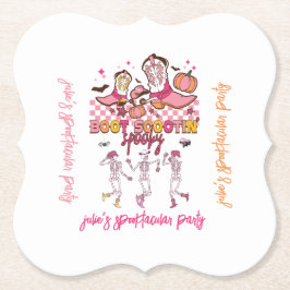 Posavasos De Papel Groovy Boot Scooti Spooky Skeleton Halloween Retro