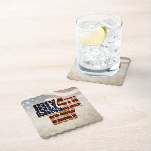 Posavasos De Papel Grunge USA 4 de julio Gráfico de la Independencia