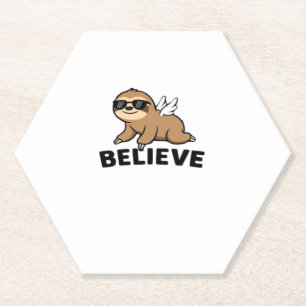 Posavasos De Papel Guay Flying Sloth cree que es divertido el diseño