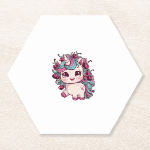 Posavasos De Papel Guay kawaii unicorn con cerezas Long Sleeve T-Sh