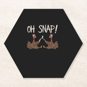 Posavasos De Papel Guay Oh Snap! _ Divertida Turquía con Wishbone Tha