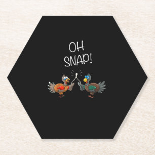 Posavasos De Papel Guay Oh Snap! _ Divertida Turquía con Wishbone Tha