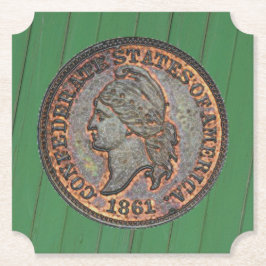 Posavasos De Papel Guerra Civil ⚔️ Confederación Penny Wood Wall Gree