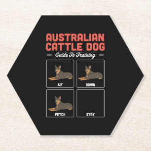Posavasos De Papel Guía Australiana De Entrenamiento De Perro Ganader