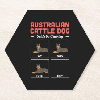 Posavasos De Papel Guía Australiana De Entrenamiento De Perro Ganader