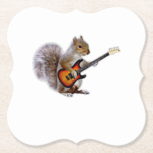 Posavasos De Papel Guitar Lover Guitarra De La Ardilla