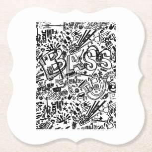 Posavasos De Papel Guitar Lover Regalo de patrón de guitarra
