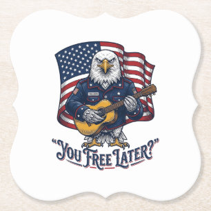 Posavasos De Papel Guitarra Águila Patriótica Vintage