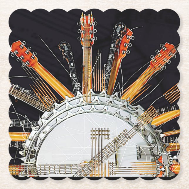 POSAVASOS DE PAPEL GUITARRA CADENA EL SOL (Anverso)