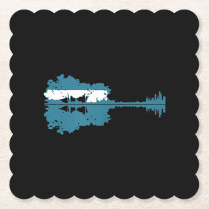 Posavasos De Papel Guitarra   Músico Guitarra Lake Shadow Love