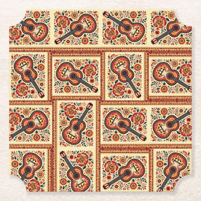 Posavasos De Papel Guitarrias de Portugal (Anverso)
