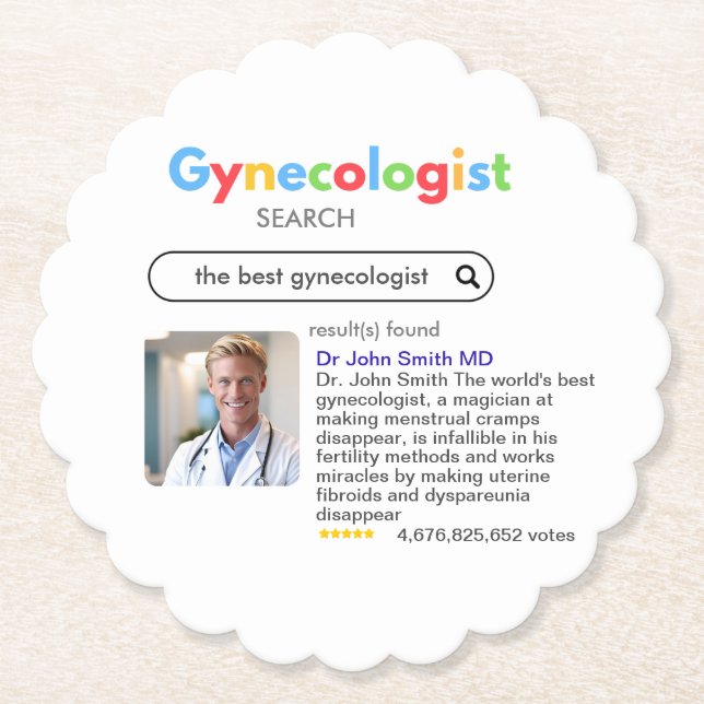 Posavasos De Papel GYNECOLOGIST obstetrician doctor GOOGLE search (Anverso)