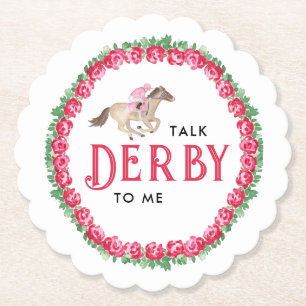 Posavasos De Papel Háblame de Derby Carrera de Caballos Derby Despe