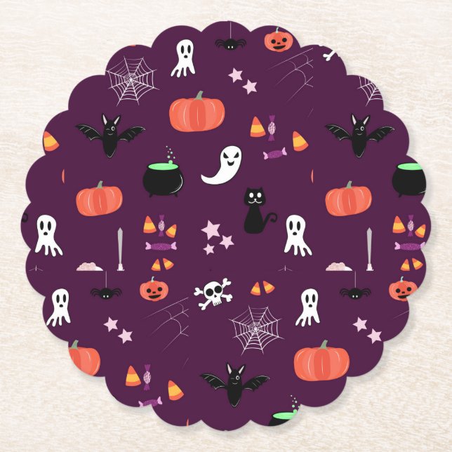 Posavasos De Papel Halloween (Anverso)