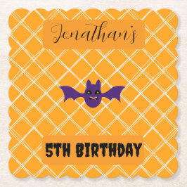 Posavasos De Papel Halloween Bat Birday Party Coaster