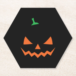 Posavasos De Papel Halloween - calabaza divertida de halloween