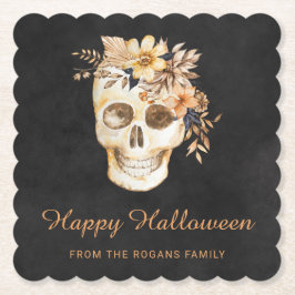 Posavasos De Papel Halloween con rábano floral