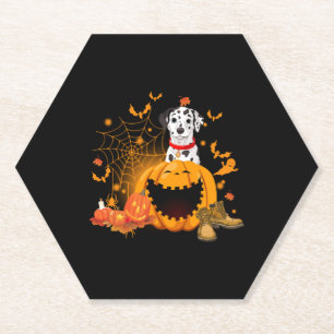 Posavasos De Papel Halloween Dalmatian Dog Halloween