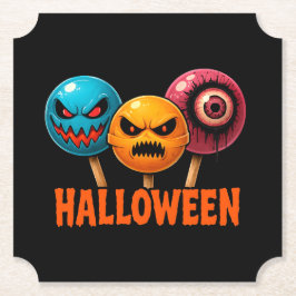 Posavasos De Papel Halloween de dulces siniestros