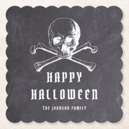Posavasos De Papel Halloween de los piratas negros vintage