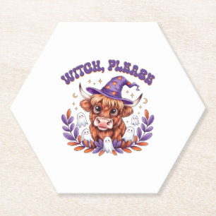 Posavasos De Papel Halloween de vaca Highland
