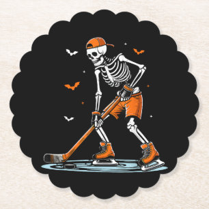 Posavasos De Papel Halloween divertida Halloween de hockey sobre hiel