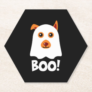 Posavasos De Papel Halloween Dog Boo