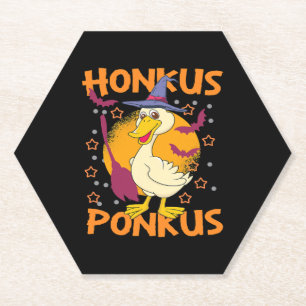 Posavasos De Papel Halloween Duck Funny Halloween Calabaza Duck