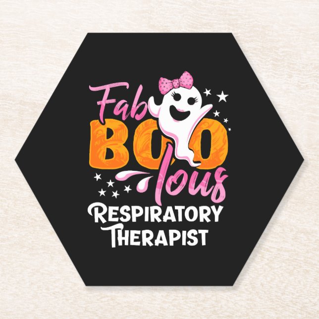 Posavasos De Papel Halloween Faboolous Respiratory Therapist (Anverso)