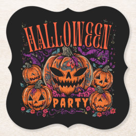 Posavasos De Papel Halloween, Floración de la Coven de Calabaza, Góti