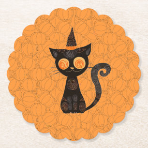 Posavasos De Papel Halloween/gato/calabaza/otoño