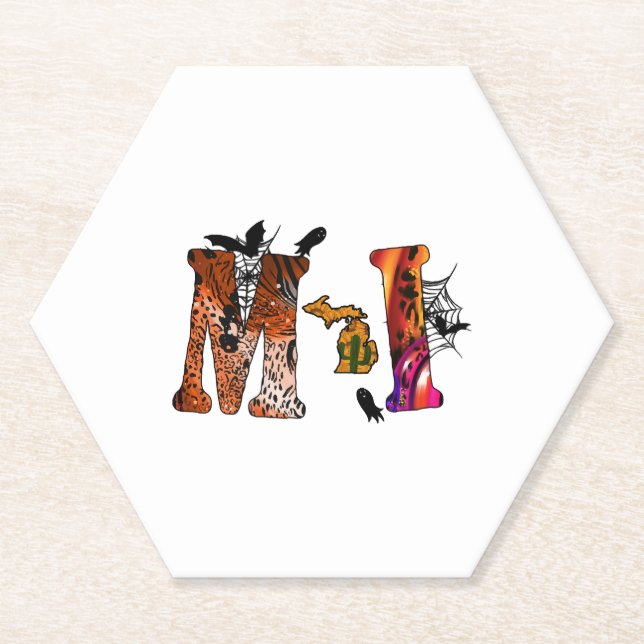 Posavasos De Papel Halloween Michigan (Anverso)