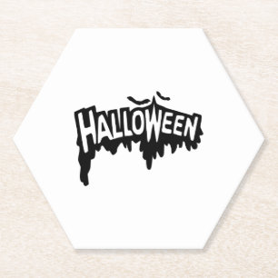 Posavasos De Papel Halloween negro