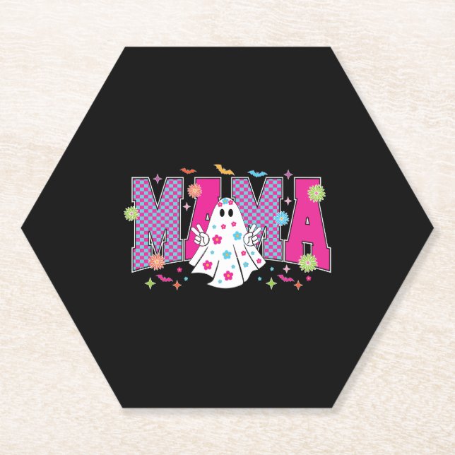 Posavasos De Papel Halloween Neon Mama Mini (Anverso)