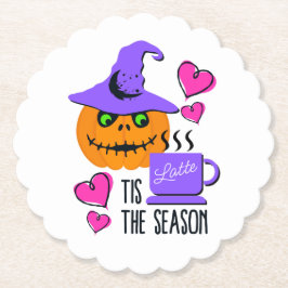 Posavasos De Papel Halloween Pumpkin Spice Season Drink Coaster